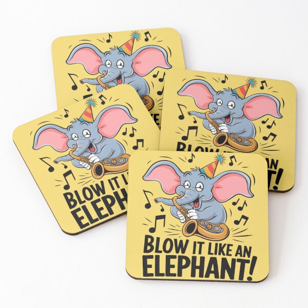Item preview, Elephant playing a saxophone - Blow it like an elephant  designed and sold by 123ks.