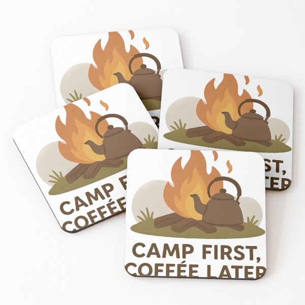 Item preview, Funny Outdoorsy Camp Coffee Humor Design designed and sold by KivaroArt.