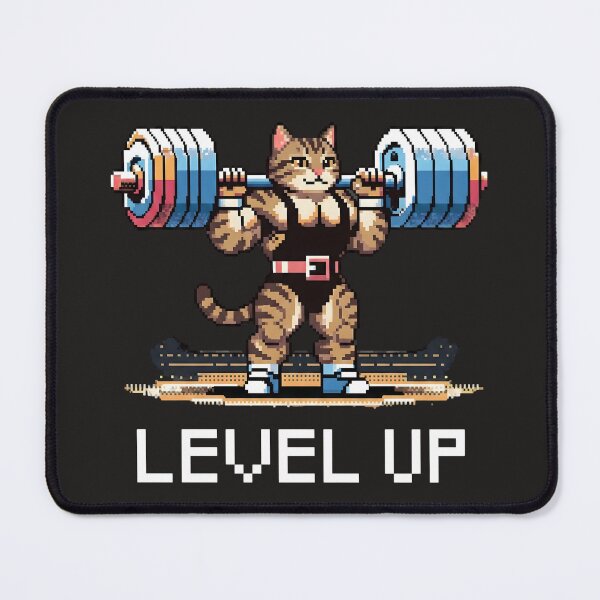 Item preview, 8-Bit Beast Mode: The Powerlifting Pixel Cat designed and sold by AwesomeBeyondLimits.