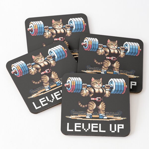 Item preview, 8-Bit Beast Mode: The Powerlifting Pixel Cat designed and sold by AwesomeBeyondLimits.