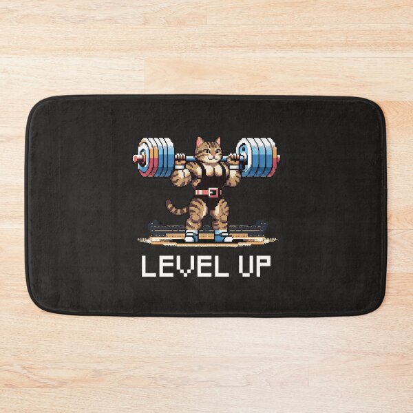 Item preview, 8-Bit Beast Mode: The Powerlifting Pixel Cat designed and sold by AwesomeBeyondLimits.