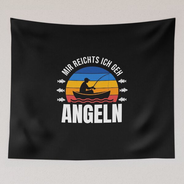 Item preview, My right is to go fishing – Funny angler in retro sunset style designed and sold by UCbornscheuerlimited.