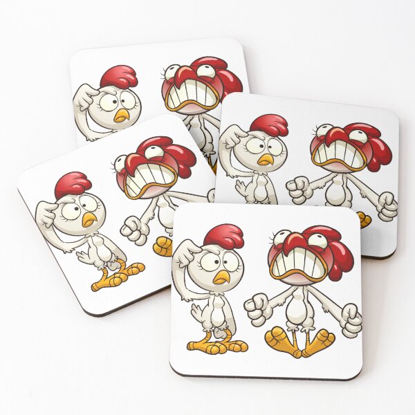 Item preview, Funny Cartoon Chickens Duo – Crazy Expressions Comic Illustration designed and sold by DesignArtist.ia.