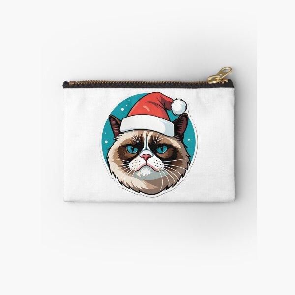 Item preview, Grumpy cat wearing a Santa hat designed and sold by PixJaipal.