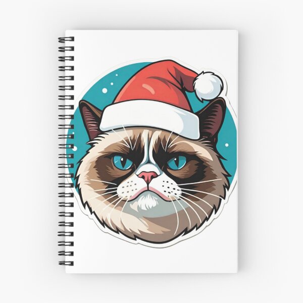 Item preview, Grumpy cat wearing a Santa hat designed and sold by PixJaipal.