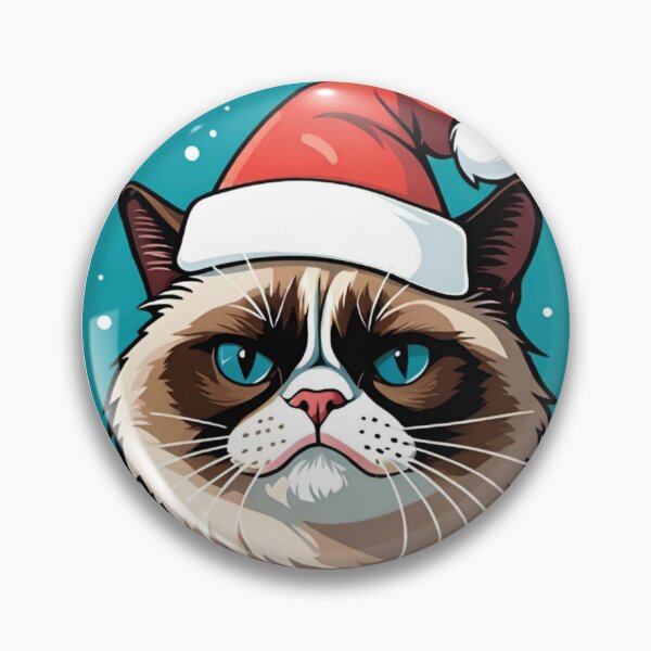 Item preview, Grumpy cat wearing a Santa hat designed and sold by PixJaipal.