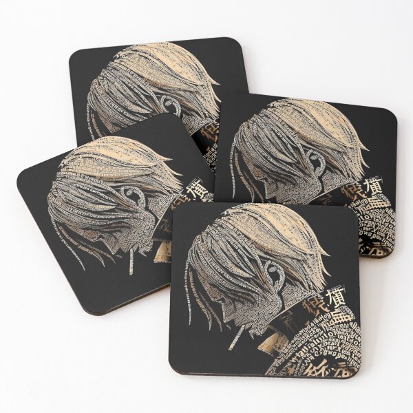 Item preview, Typography Samurai Portrait | Golden Japanese Letter Anime Warrior designed and sold by Dyan4.