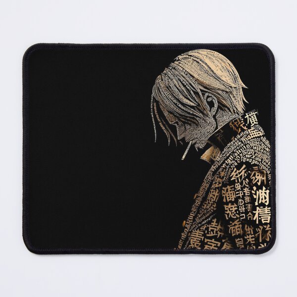 Item preview, Typography Samurai Portrait | Golden Japanese Letter Anime Warrior designed and sold by Dyan4.