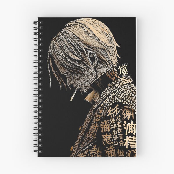 Item preview, Typography Samurai Portrait | Golden Japanese Letter Anime Warrior designed and sold by Dyan4.