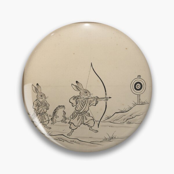 Item preview, Zen Archery: Chōjū-giga Rabbit and Frog - Traditional Japanese Art designed and sold by nori0711.