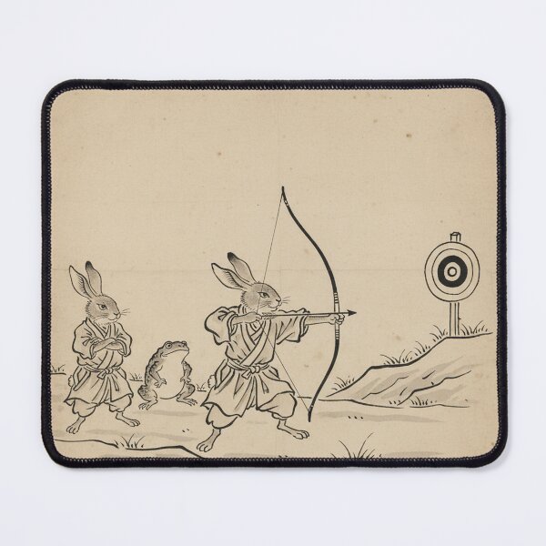 Item preview, Zen Archery: Chōjū-giga Rabbit and Frog - Traditional Japanese Art designed and sold by nori0711.