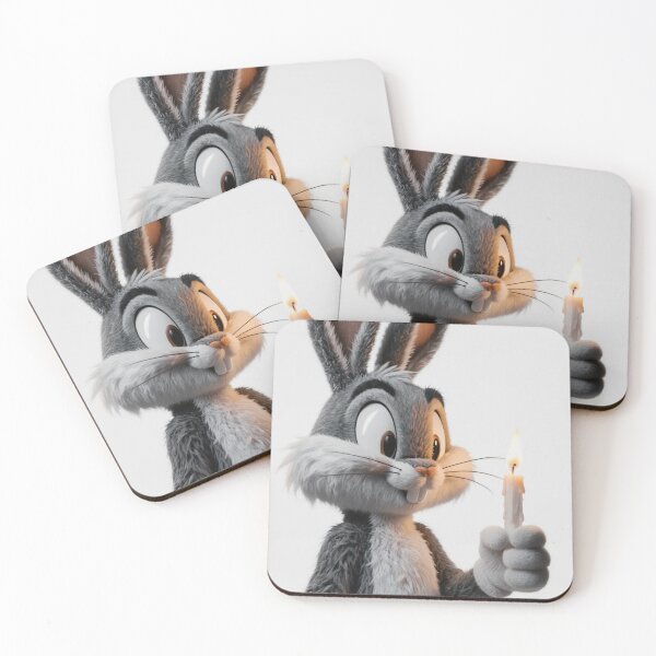 Item preview, Cute Cartoon Bunny Holding Candle – Cozy Character Art designed and sold by zohocreations.