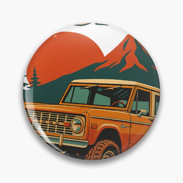 Artikelvorschau, Wild Bronco Retro Offroad-Illustration | Robustes 4x4-Abenteuerdesign für Autofans entworfen und verkauft von KrintoryTees.