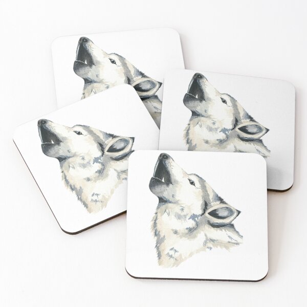 Item preview, Watercolor Howling Wolf designed and sold by SaskyaFate.