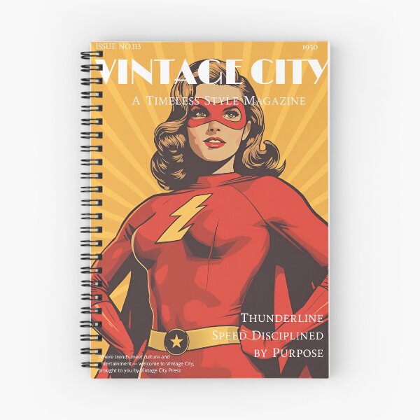 Item preview, Vintage Female Red Superhero designed and sold by Vintage City.