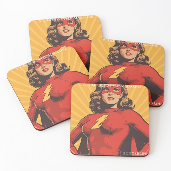 Item preview, Vintage Female Red Superhero designed and sold by Vintage City.