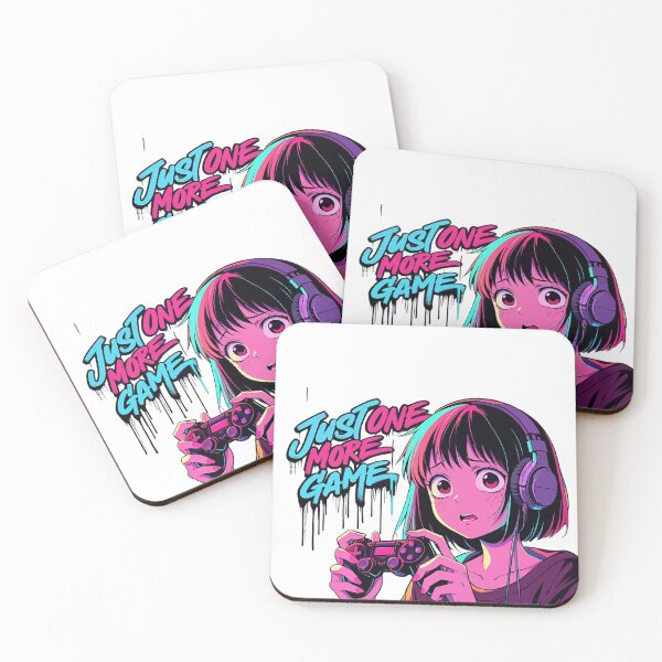 Item preview,  Vibrant Anime Gamer "Just One More Game" designed and sold by newvisionart191.
