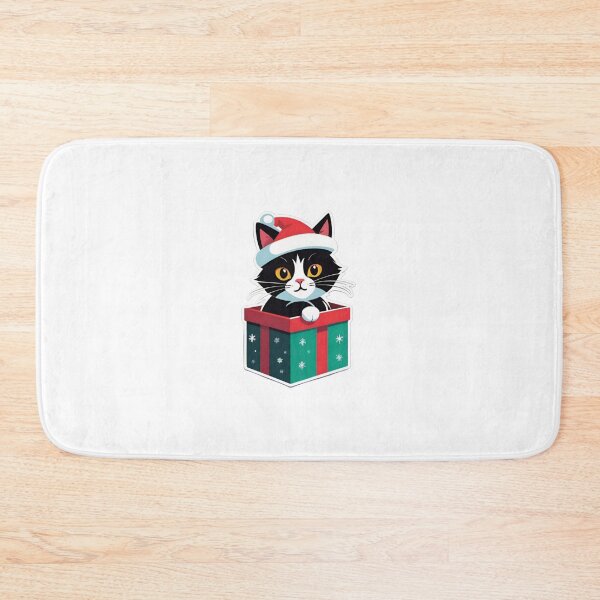 Item preview, Cat hiding inside the Christmas gift  designed and sold by PixJaipal.
