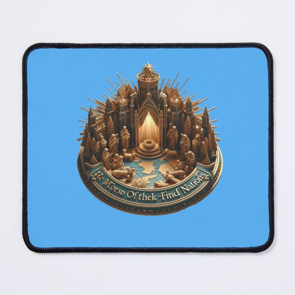 Item preview, Worship of the King of All Nations – 3D Nativity Adoration Label , designed and sold by PaintMeWorld.