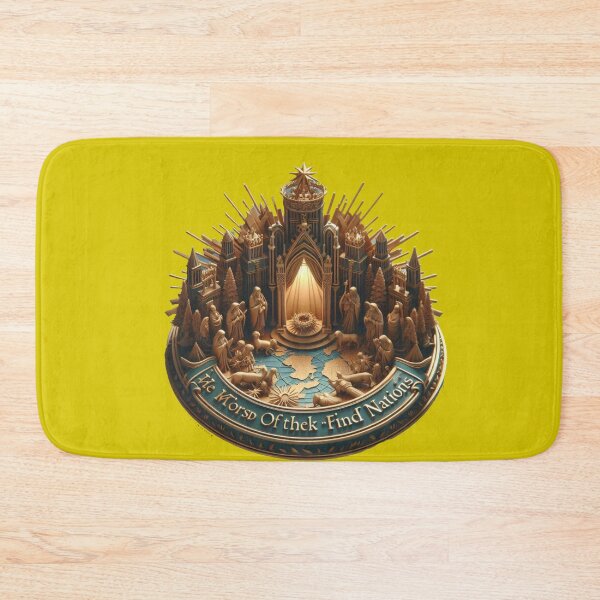 Item preview, Worship of the King of All Nations – 3D Nativity Adoration Label , designed and sold by PaintMeWorld.