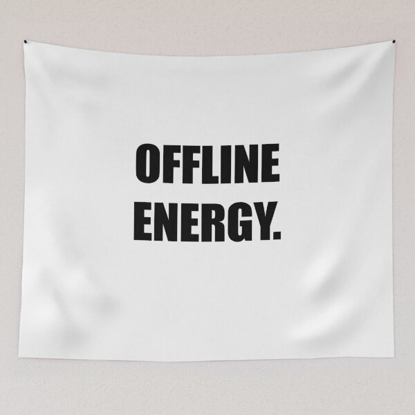 Item preview, Offline Energy – Minimal Lifestyle Text Design designed and sold by Everyday Studio.