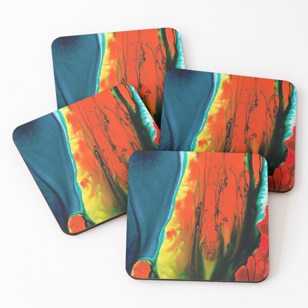 Artikelvorschau, Rote abstrakte Kunst – A Little Lava – Sharon Cummings Künstlerin entworfen und verkauft von Sharon Cummings Art.