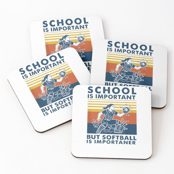 Item preview, School Is Important But Softball Is Importaner Athlete Humor designed and sold by SofenArt.