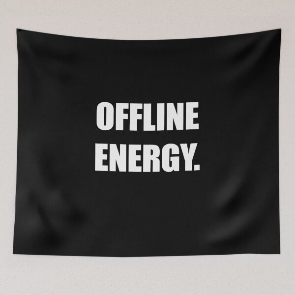 Item preview, Offline Energy – Minimal Lifestyle Text Design designed and sold by Everyday Studio.