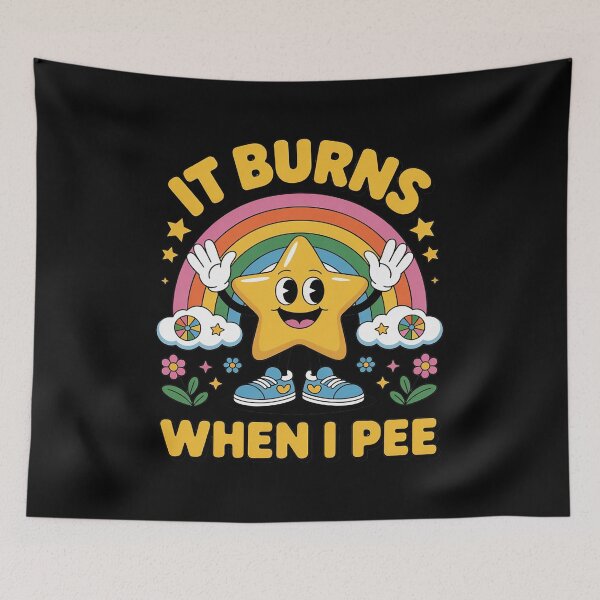 Item preview, Sarcastic Men Women It Burns When I Pee 3  designed and sold by KotexTemu.
