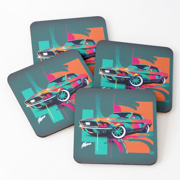 Item preview, Mustang 1968 Wall Art – Modern Pop Art Illustration designed and sold by PancakeStation.