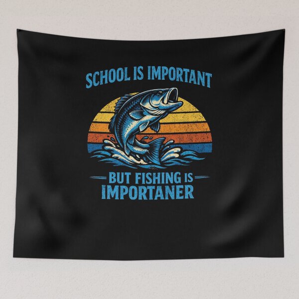 Item preview, School Is Important But Fishing Is Importaner Fisherman Humor designed and sold by SofenArt.