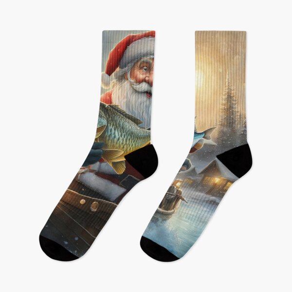 Item preview, Santa Fishing for Christmas designed and sold by Colin Bentham.