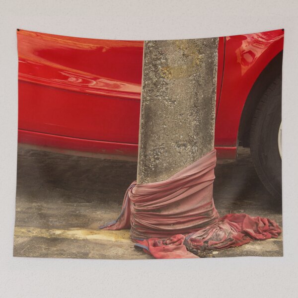 Item preview, worn red fabric designed and sold by felipequeiroz.