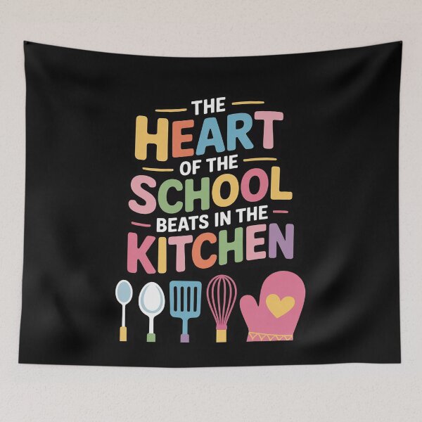 Item preview, The Heart Of The School Beats In The Kitchen Cafeteria Worke  designed and sold by InspiredFoul.