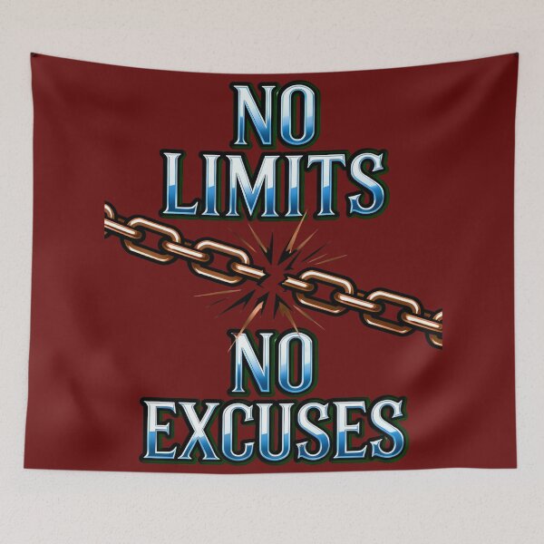 Item preview, No Limits No Excuses | Motivational Quote Streetwear designed and sold by Maximilianos.