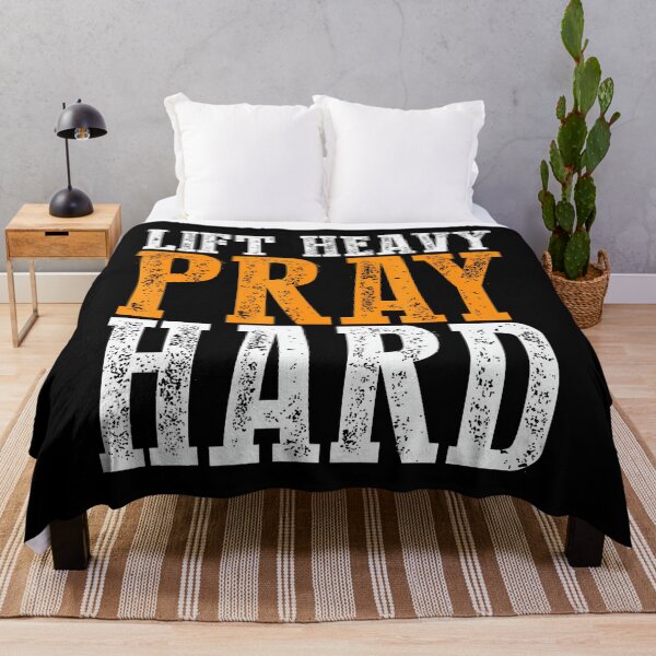 Item preview, Lift Heavy Pray Hard Motivation designed and sold by najbulaledany.