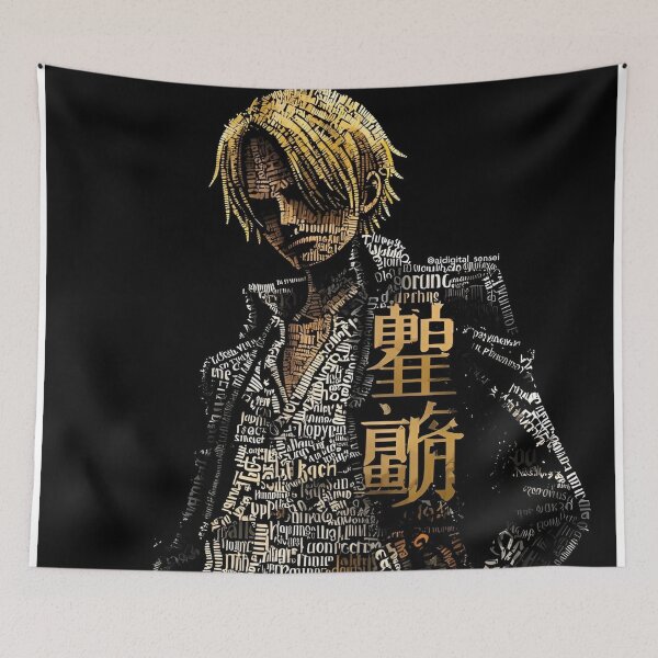Item preview, Golden Typography Anime Gentleman | Japanese Letter Art Suit Portrait designed and sold by Dyan4.