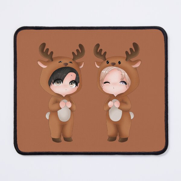 Item preview, Ren & Yaro — Reindeer Onesie Chibis designed and sold by Shizukodrawing.