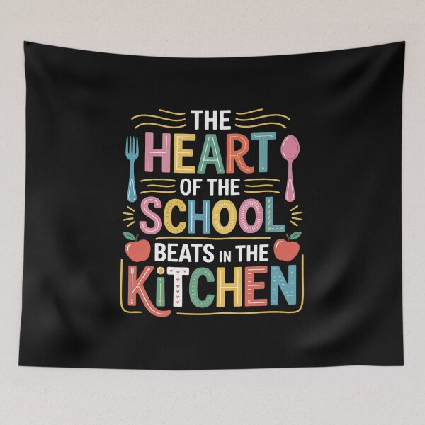 Item preview, The Heart Of The School Beats In The Kitchen Cute Lunch Lady  designed and sold by InspiredFoul.