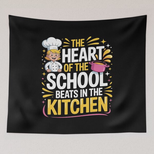 Item preview, The Heart Of The School Beats In The Kitchen Funny Cooking  designed and sold by InspiredFoul.