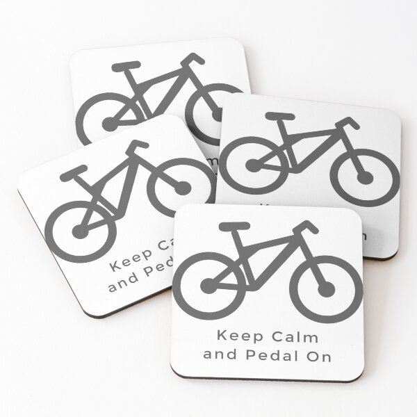 Item preview, Keep Calm and Pedal On–Minimal Bike Icon Cycling Design designed and sold by EzekRenne.