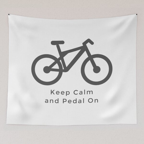 Item preview, Keep Calm and Pedal On–Minimal Bike Icon Cycling Design designed and sold by EzekRenne.