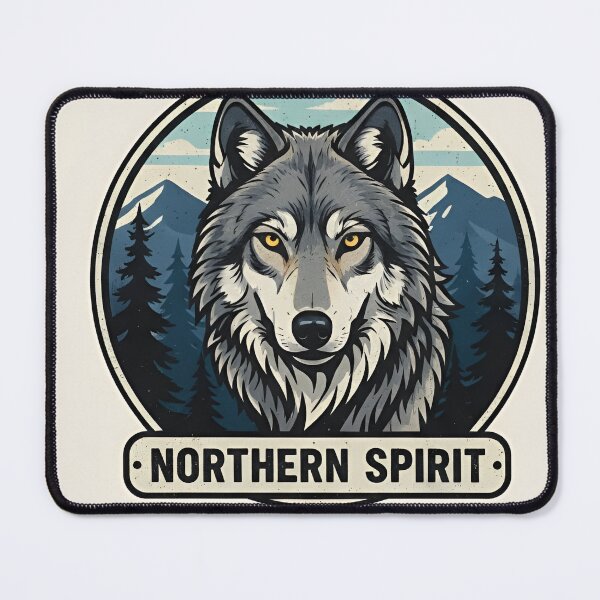 Item preview, Northern Spirit Wolf – Wilderness Emblem designed and sold by Next-level-arts.