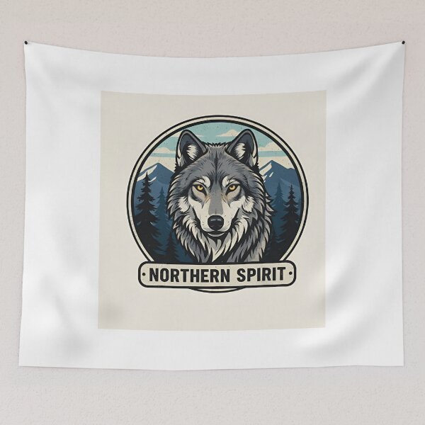 Item preview, Northern Spirit Wolf – Wilderness Emblem designed and sold by Next-level-arts.