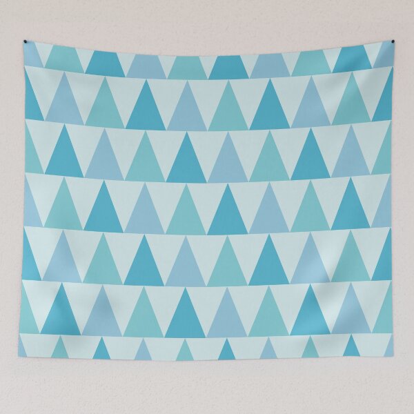 Item preview, Geometric Art - Isosceles Triangle Pattern Art in Blue designed and sold by Kelly Leung.