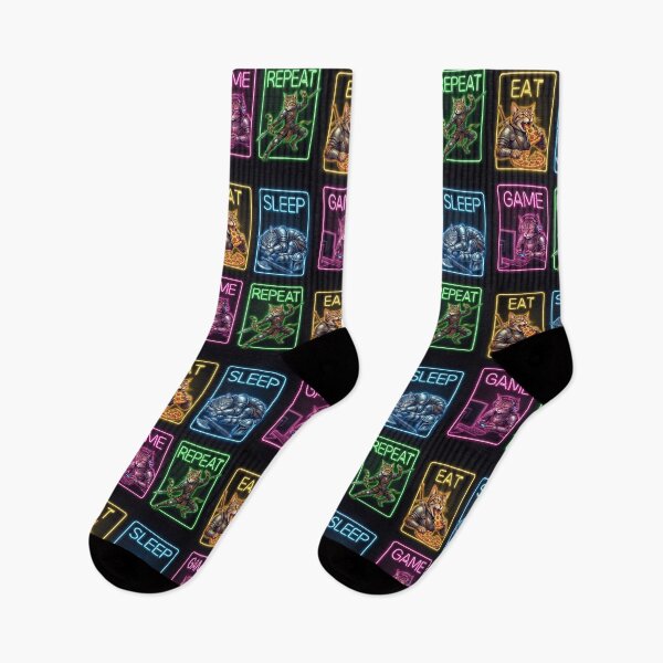 Item preview, Eat Sleep Game Repeat – Neon Gaming Fantasy Illustration designed and sold by SuperCaseCenter.