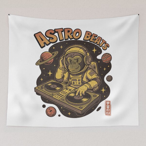 Item preview, Astro Beats Space DJ Illustration designed and sold by tollaru.