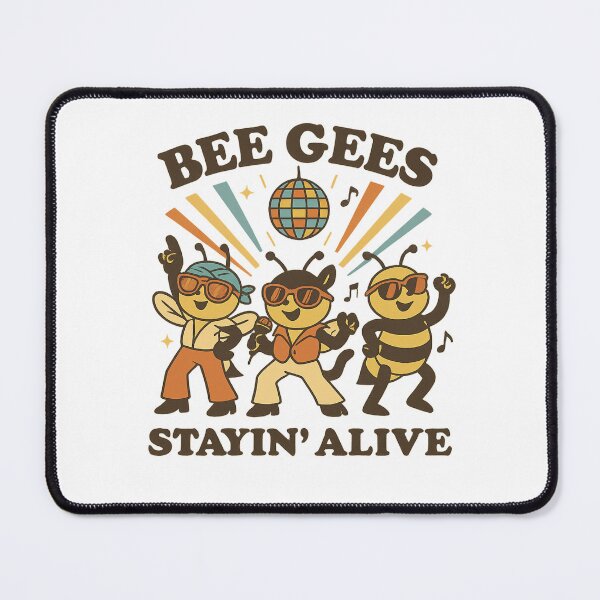 Item preview, Bee Gees Stayin’ Alive Funny Disco Bees designed and sold by LaughLab Apparel.