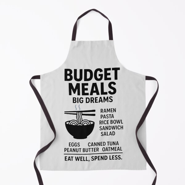 Item preview, Budget Meals Poster with Noodle Bowl and Affordable Food List for Smart Eating designed and sold by SplashTastic.