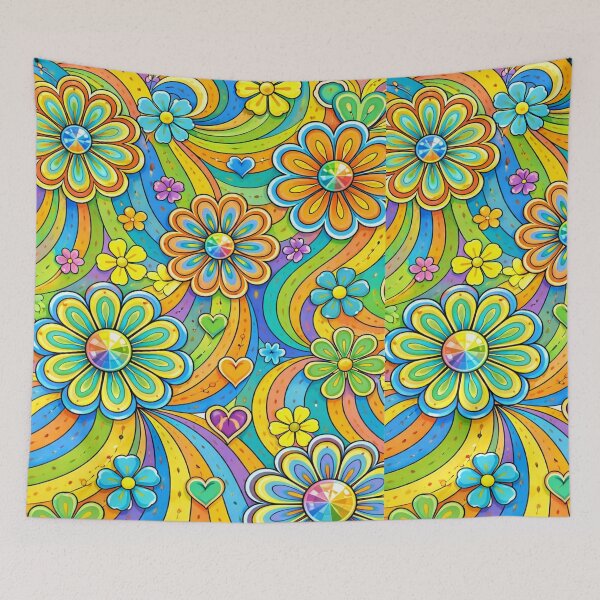 Item preview, Psychedelic Floral Pattern designed and sold by Maverickystore.